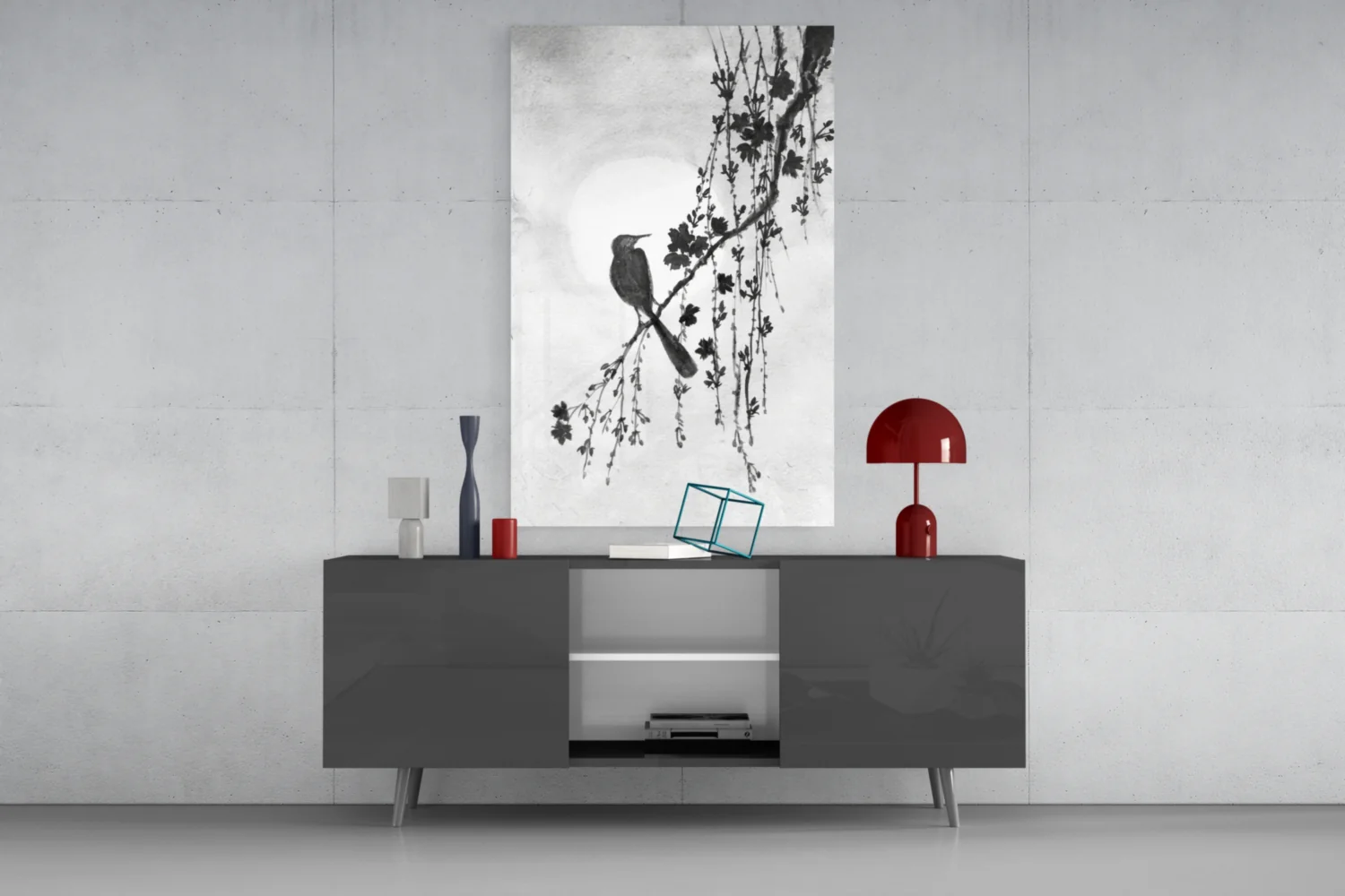 Bird on the Branch Glass Wall Art || Designer Collection - Image 8