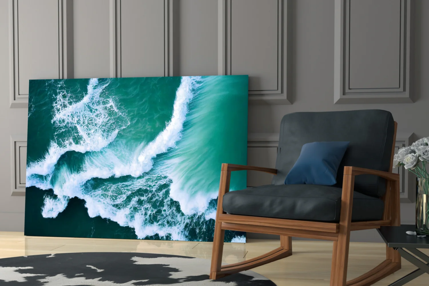 Waves Glass Wall Art - Image 6